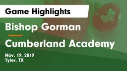 Bishop Gorman  vs Cumberland Academy Game Highlights - Nov. 19, 2019