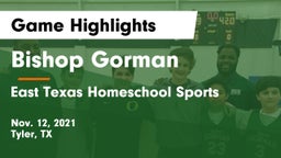 Bishop Gorman  vs East Texas Homeschool Sports Game Highlights - Nov. 12, 2021