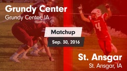 Matchup: Grundy Center High vs. St. Ansgar  2016