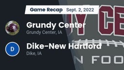 Recap: Grundy Center  vs. ****-New Hartford  2022