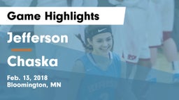 Jefferson  vs Chaska  Game Highlights - Feb. 13, 2018