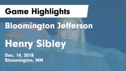 Bloomington Jefferson  vs Henry Sibley  Game Highlights - Dec. 14, 2018