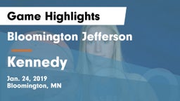 Bloomington Jefferson  vs Kennedy  Game Highlights - Jan. 24, 2019