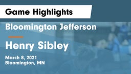 Bloomington Jefferson  vs Henry Sibley  Game Highlights - March 8, 2021