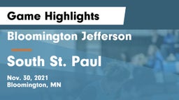 Bloomington Jefferson  vs South St. Paul  Game Highlights - Nov. 30, 2021
