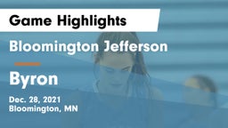 Bloomington Jefferson  vs Byron  Game Highlights - Dec. 28, 2021