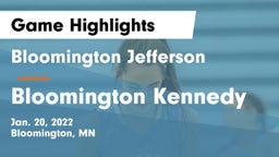Bloomington Jefferson  vs Bloomington Kennedy  Game Highlights - Jan. 20, 2022