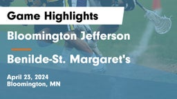 Bloomington Jefferson  vs Benilde-St. Margaret's  Game Highlights - April 23, 2024