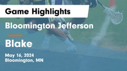 Bloomington Jefferson  vs Blake Game Highlights - May 16, 2024