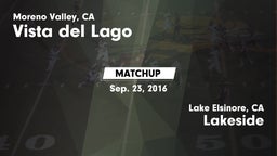 Matchup: Vista del Lago High vs. Lakeside  2016