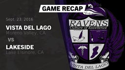 Recap: Vista del Lago  vs. Lakeside  2016