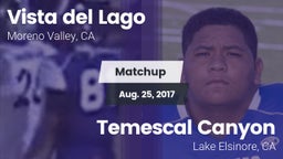 Matchup: Vista del Lago High vs. Temescal Canyon  2017