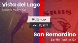 Matchup: Vista del Lago High vs. San Bernardino  2017