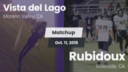 Matchup: Vista del Lago High vs. Rubidoux  2018
