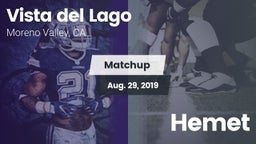 Matchup: Vista del Lago High vs. Hemet 2019