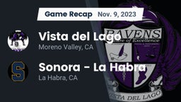 Recap: Vista del Lago  vs. Sonora  - La Habra 2023