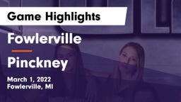 Fowlerville  vs Pinckney  Game Highlights - March 1, 2022