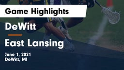 DeWitt  vs East Lansing Game Highlights - June 1, 2021