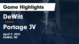 DeWitt  vs Portage JV Game Highlights - April 9, 2022