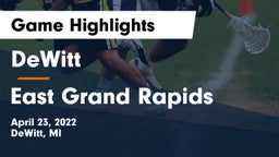 DeWitt  vs East Grand Rapids  Game Highlights - April 23, 2022