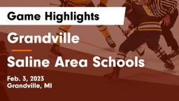 Grandville  vs Saline Area Schools Game Highlights - Feb. 3, 2023