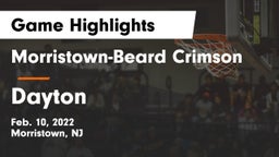Morristown-Beard Crimson vs Dayton  Game Highlights - Feb. 10, 2022