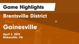 Brentsville District  vs Gainesville  Game Highlights - April 2, 2024