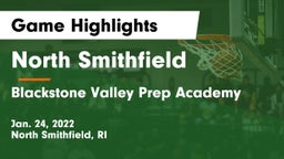 North Smithfield  vs Blackstone Valley Prep Academy Game Highlights - Jan. 24, 2022