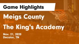 Meigs County  vs The King's Academy Game Highlights - Nov. 21, 2020