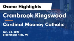 Cranbrook Kingswood  vs Cardinal Mooney Catholic  Game Highlights - Jan. 24, 2023