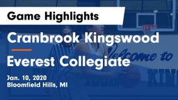 Cranbrook Kingswood  vs Everest Collegiate  Game Highlights - Jan. 10, 2020