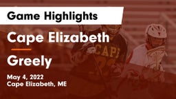 Cape Elizabeth  vs Greely  Game Highlights - May 4, 2022