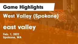 West Valley  (Spokane) vs east valley Game Highlights - Feb. 1, 2022