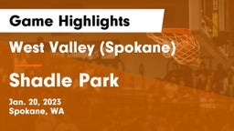West Valley  (Spokane) vs Shadle Park  Game Highlights - Jan. 20, 2023
