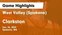 West Valley  (Spokane) vs Clarkston  Game Highlights - Jan. 26, 2023