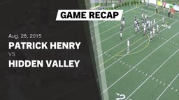 Recap: Patrick Henry  vs. Hidden Valley 2015