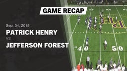 Recap: Patrick Henry  vs. Jefferson Forest 2015