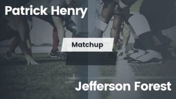 Matchup: Patrick Henry High vs. Jefferson Forest 2016