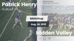 Matchup: Patrick Henry High vs. Hidden Valley  2018