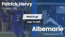 Matchup: Patrick Henry High vs. Albemarle  2019