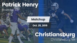 Matchup: Patrick Henry High vs. Christiansburg  2019