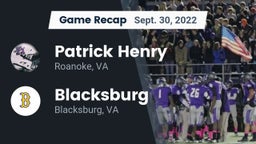 Recap: Patrick Henry  vs. Blacksburg  2022