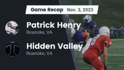 Recap: Patrick Henry  vs. Hidden Valley  2023