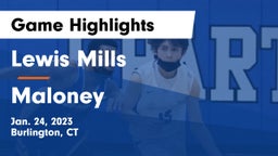 Lewis Mills  vs Maloney Game Highlights - Jan. 24, 2023
