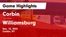 Corbin  vs Williamsburg   Game Highlights - Dec. 15, 2023