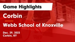 Corbin  vs Webb School of Knoxville Game Highlights - Dec. 29, 2023