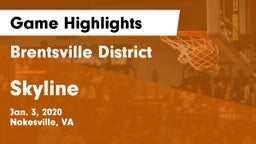 Brentsville District  vs Skyline  Game Highlights - Jan. 3, 2020
