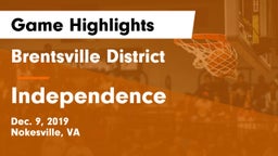 Brentsville District  vs Independence  Game Highlights - Dec. 9, 2019