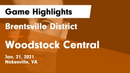 Brentsville District  vs Woodstock Central  Game Highlights - Jan. 21, 2021