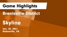 Brentsville District  vs Skyline  Game Highlights - Jan. 28, 2021